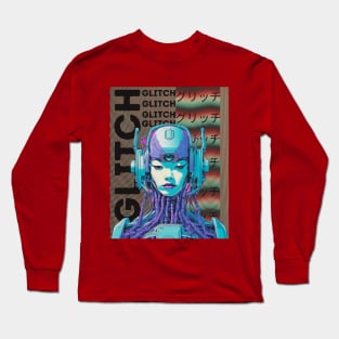 aesthetic cyberpunk cyborg girl Long Sleeve T-Shirt